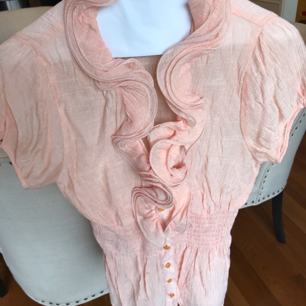 Peachy coral blouse